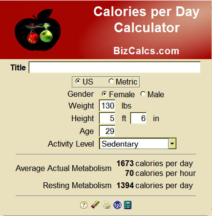 metabolic calculator to lose weight